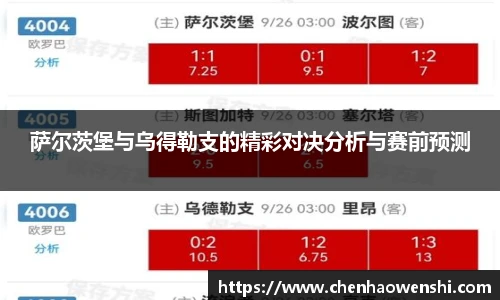 萨尔茨堡与乌得勒支的精彩对决分析与赛前预测